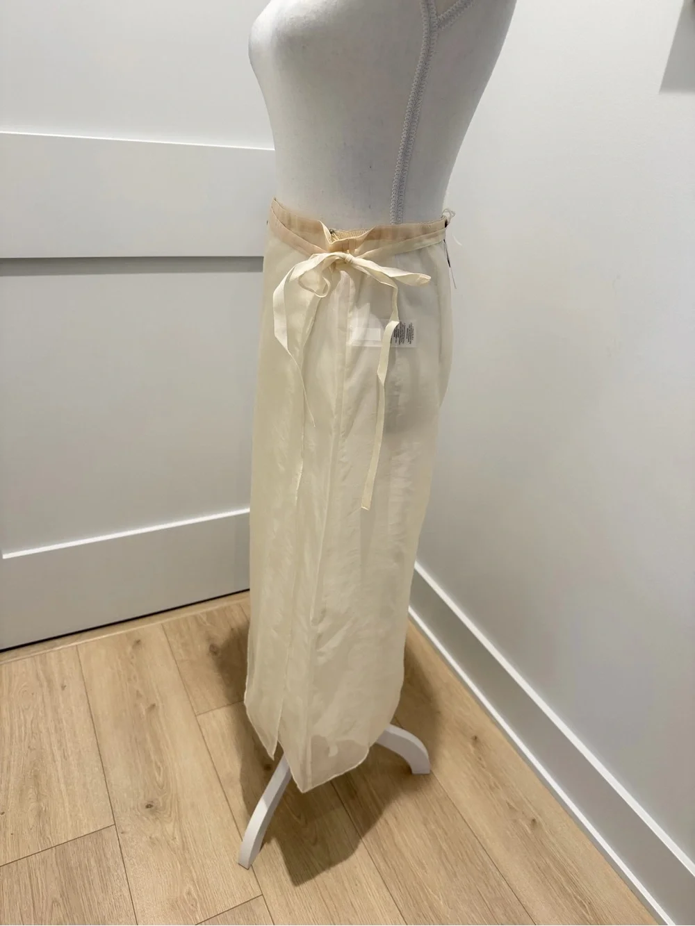 NEW J. Crew Collection wrap skirt in silk organza Ivory Lace CM738 XS $178